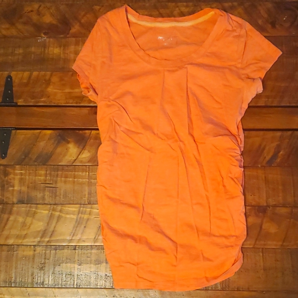 Orange maternity shirt